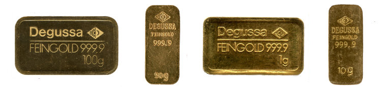 Goldbarren der Degussa AG